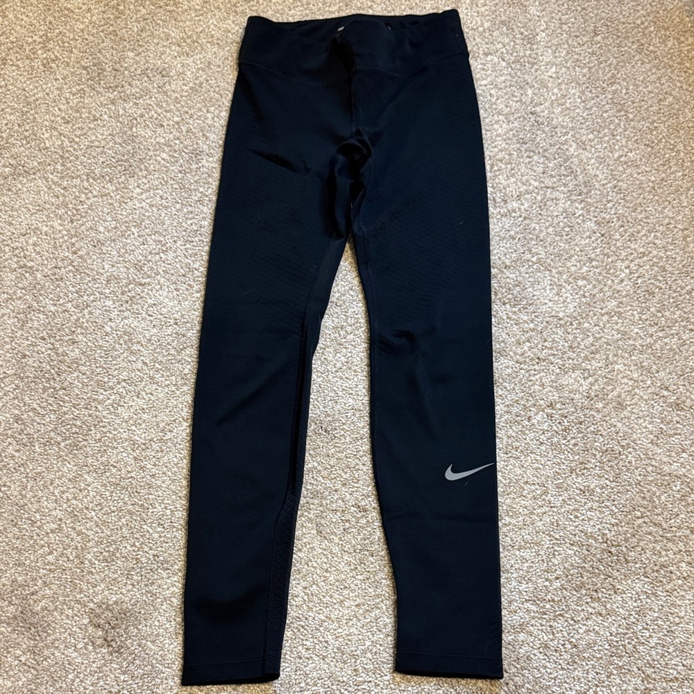 Nike Black Leggings with Silver Logo